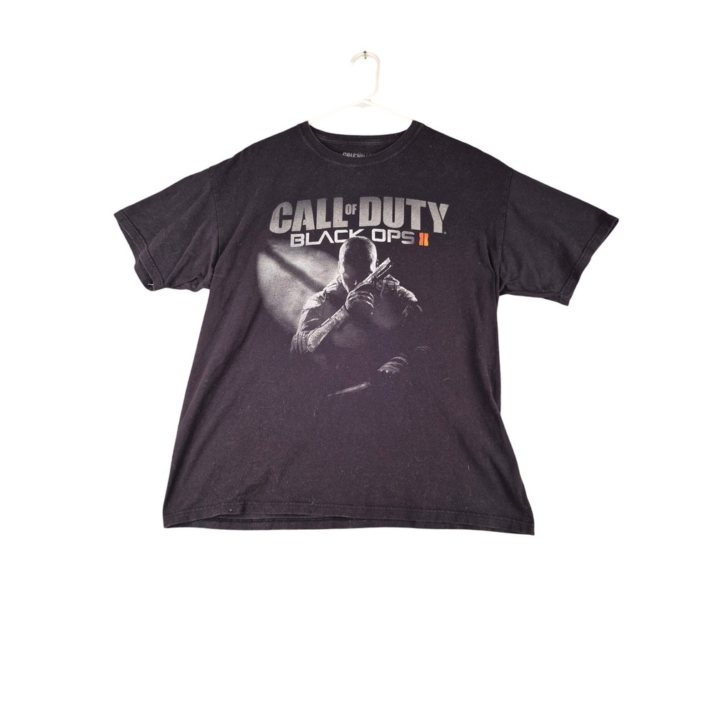 Call of Duty Black Ops II Graphic Tee Mens L Black 2012 Activision Gaming Shirt